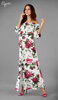 Tehotenské maxi kvetinové šaty Rosia