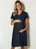 Tehotenská nočná košeľa Mili Navy