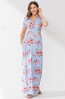 Kvetinové tehotenské maxi šaty na dojčenie Ellie Blue