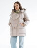 Zimná tehotenská a nosičská páperová bunda 3v1 Love&Carry, Beige
