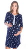 Tehotenská a materská nočná košeľa MijaCulture Navy/ Stars
