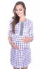 Tehotenská a materská nočná košeľa MijaCulture Light Grey/ Pink 
