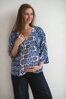 Tehotenská a dojčiaca blúzka Bahama Mama print Azul