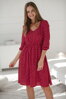 Tehotenské šaty na dojčenie Lovely Dress, Red with Dots