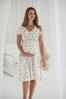 Tehotenské šaty na dojčenie Lovely Midi Dress White with Lemons SS