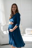 Tehotenské šaty na dojčenie, 3/4 rukáv, Lovely Midi Dress Poseidon