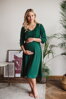 Tehotenské šaty na dojčenie Lovely Midi Dress Bottle Green
