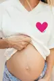 Tričko na dojčenie s V výstrihom Pink Heart