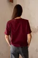 Tričko na dojčenie so zipsom Real Burgundy