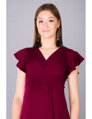 Tehotenské elegantné šaty Luna Burgundy
