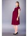 Tehotenské elegantné šaty Luna Burgundy