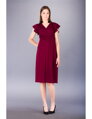 Tehotenské elegantné šaty Luna Burgundy