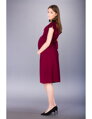 Tehotenské elegantné šaty Luna Burgundy