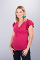 Tehotenské tričko Elena Fuchsia
