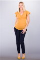 Tehotenské elegantné tričko Elena Ochre