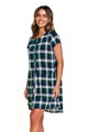 Nočná košeľa na dojčenie 9444 Lina Checkered Emerald