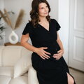 Tehotenská nočná košeľa Linda Black