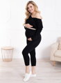 Tehotenské 3/4 legíny Formommy Black