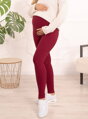 Tehotenské zateplené legíny Formommy Burgundy
