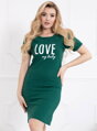 Materská nočná košeľa Love My Baby Bottle Green