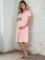 Tehotenská nočná košeľa Mili Dust Pink