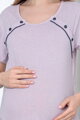 Materská nočná košeľa 21291 Lila Pattern
