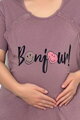 Materská nočná košeľa 27001 Bonjour Dirty Pink