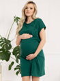 Pôrodná nočná košeľa Baki Bottle Green