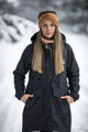 Tehotenská softshellová parka/ kabát 5v1 na nosenie detí, Black
