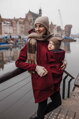 Tehotenská softshellová parka/ kabát 5v1 na nosenie detí, Burgundy