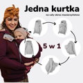 Tehotenská a nosičská bavlnená mikina 5v1 Pola, Cherry