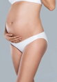 Tehotenské nízke nohavičky Lux mini biele