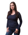 Tričko na dojčenie Katka dl. rukáv tmavomodré