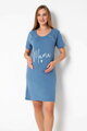 Nočná košeľa na gombíky 21304 Mama Love Blue
