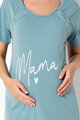 Nočná košeľa na gombíky 21304 Mama Love Mint