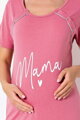 Nočná košeľa na gombíky 21304 Mama Love Pink