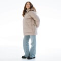 Zimná tehotenská a nosičská páperová bunda 3v1 Love&Carry, Beige