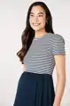 Tehotenské a dojčiace šaty z organickej bavlny Navy/ Stripes
