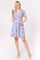 Šifónové tehotenské a dojčiace šaty Flower print Blue