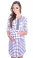 Tehotenská a materská nočná košeľa MijaCulture Light Grey/ Pink 