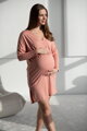 Bambusová nočná košeľa na dojčenie Moon, dl.rukáv, Herbal Rose