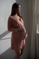 Bambusová nočná košeľa na dojčenie Moon, dl.rukáv, Herbal Rose