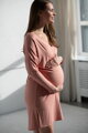 Bambusová nočná košeľa na dojčenie Moon, dl.rukáv, Herbal Rose