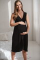Bambusová nočná košeľa na dojčenie Star Light Black