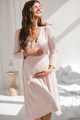 Bambusová nočná košeľa na dojčenie Star Light 78 rukáv, Powder Pink