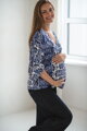 Tehotenská a dojčiaca blúzka Bahama Mama print Azul
