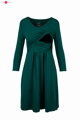 Šaty tehotenské a na dojčenie, 7/8 rukáv, Carry Bottle Green Dress