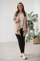 Tehotenský zavinovací kardigán Beige