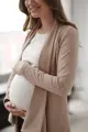 Tehotenský zavinovací kardigán Beige