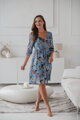 Tehotenské šaty na dojčenie Lovely Dress, Blue with flowers